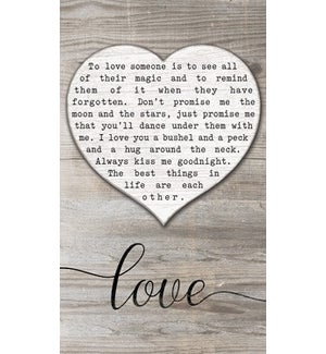 Wood Love Wall Plaque