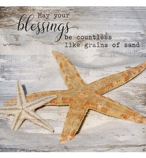 Wood Blessings Starfish Plaque