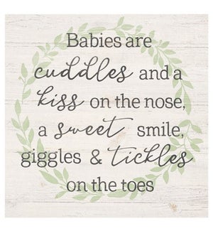 Wood Babies are Cuddles Plaque