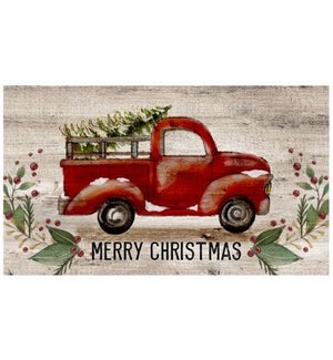 Wood Christmas Truck Plaque