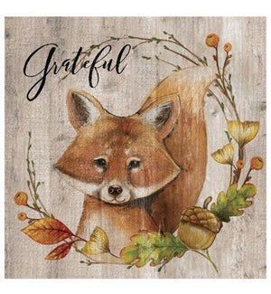 Wood Fall Fox Wall Plaque