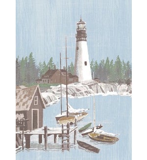 Wood Lighthouse Wall Plaque
