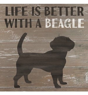 Wood Beagle Wall Plaque