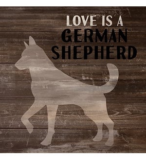 Wood German Shepard Plaque