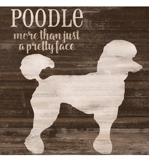 Wood Poodle Wall Plaque