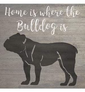 Wood Bulldog Wall Plaque