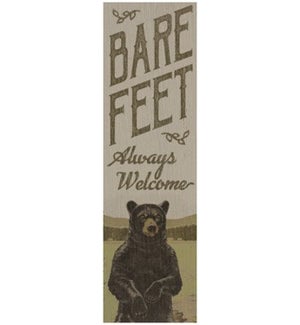 Wood Bare Feet Wall Plaque