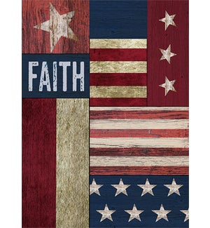 Wood Patchwork Faith Plaque