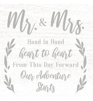 Wood Mr. & Mrs. Wall Plaque