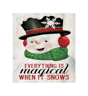 Wood Snowman Wall Plaque