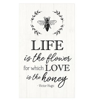 Wood Honey Bee Wall Plaque