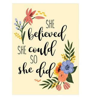 Wood She Believed Wall Plaque