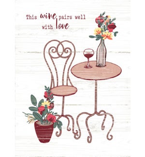 Wood Wine Pairs Well Wall Plaque