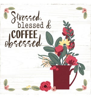 Wood Coffee Obsessed Wall Plaque