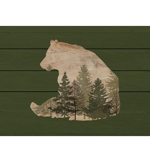 Wood Bear Wall Art