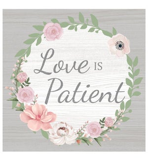 Wood Love is Patient Wall Plaque