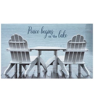 Wood Peace Begins Wall Plaque