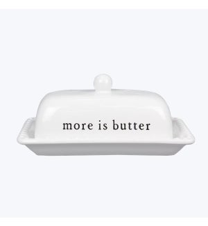Ceramic More is Butter Butter Dish
