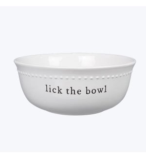 Ceramic Lick The Bowl Serving Bowl