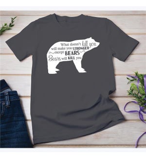 Asphalt Stronger Bears T-shirt, Size L