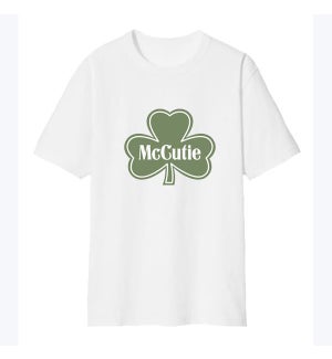 White St. Patrick's Day T-shirt, Size L