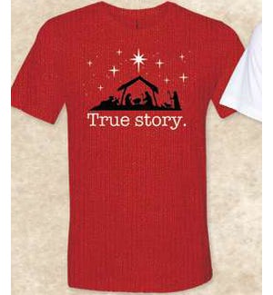 Red True Story T-shirt, Size S