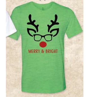Green Merry & Bright T-shirt, Size XL