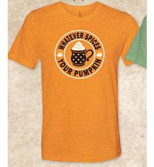 Gold Whatever Spices Your Pumpkin T-shirt, Size S