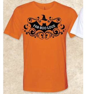 Orange FAB-BOO-LOUS T-shirt, Size S