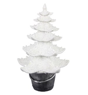 Resin Starfish Beach Christmas Tree, White