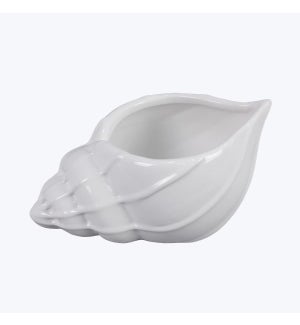 Ceramic White Nautical Seashell Tabletop Holder