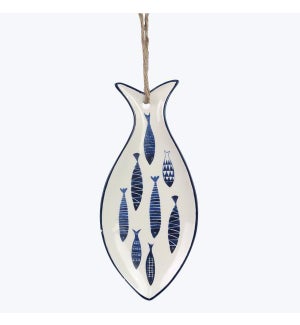 Ceramic Fish-Shaped Blue Serving Plate