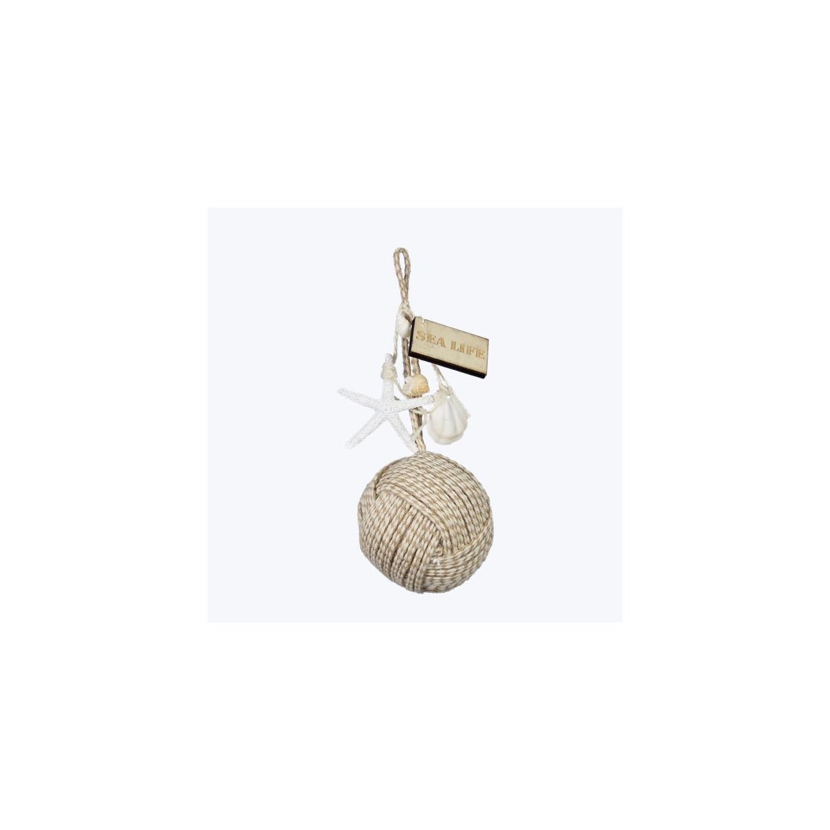 Jute Hanger W/Rope Ball & Shells