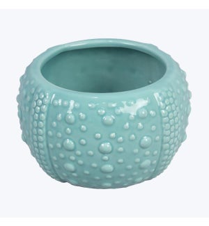 Ceramic Aqua Sea Urchin Bowl/Planter
