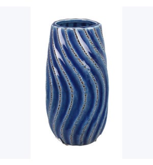 Ceramic Blue Coastal Vase
