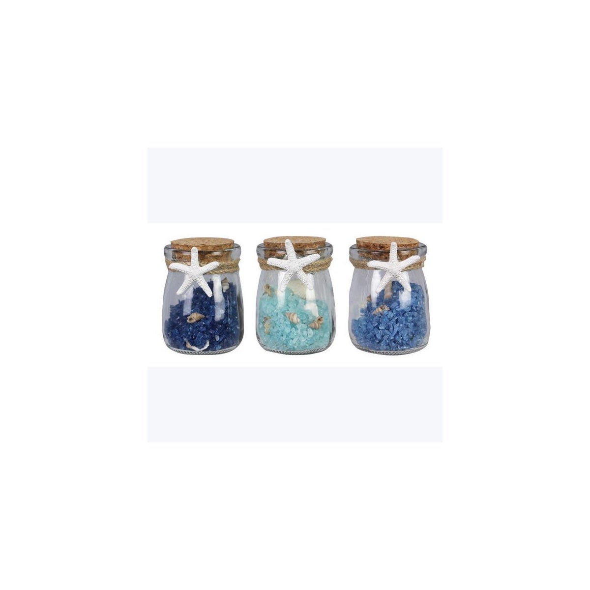 Glass Bottle W/Decorative Resin Shells, 3 Ast.