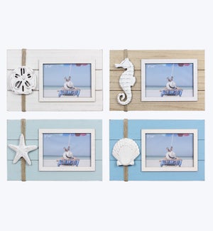 Wood Nautical Picture Frame, 4 Ast