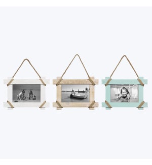 Wood Nautical Picture Frame, 3 Ast