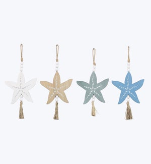 Wood Nautical Ornaments, 4 Ast
