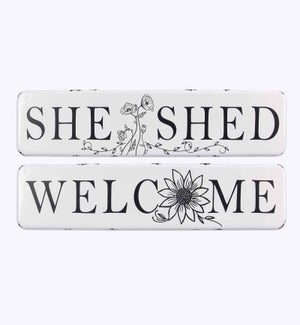 Enamel Wall Sign, 2 Assorted