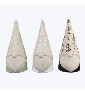 Ceramic Gnome, 3 Assorted