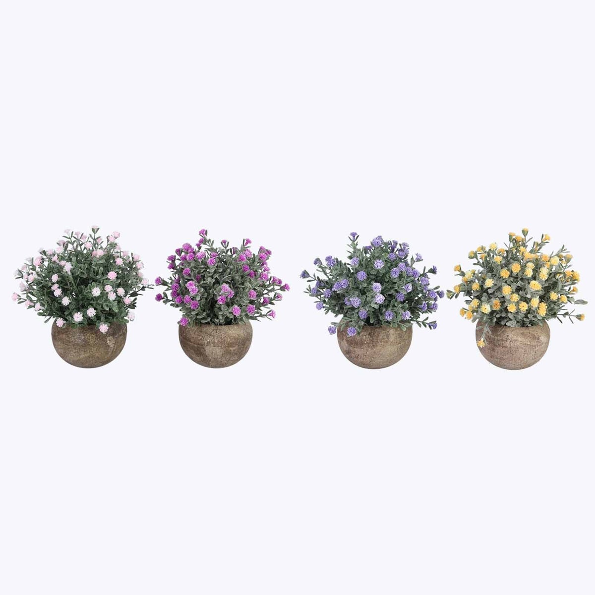 Artificial Flower in Pots 4 Ast