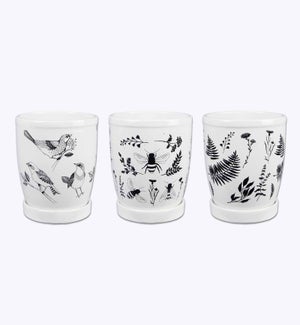 Ceramic Planter, 3 Assorted