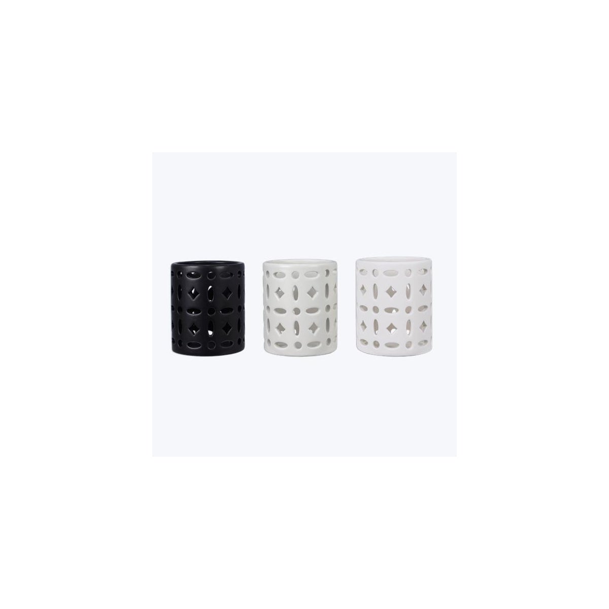 Ceramic Matte Finish Lantern 3 Ast