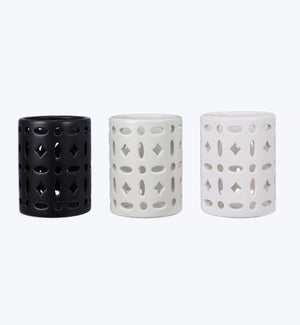 Ceramic Matte Finish Lantern 3 Ast