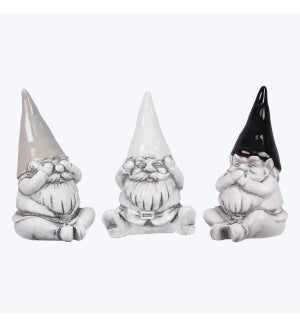 Ceramic Yoga Gnome 3 Assorted