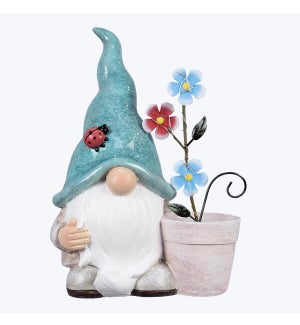 Resin Garden Gnome w/Solar