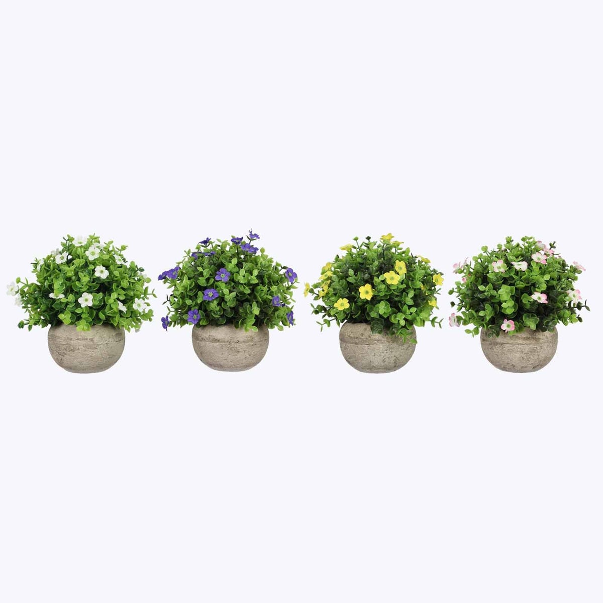 Artificial Floral in Pots 4 Ast