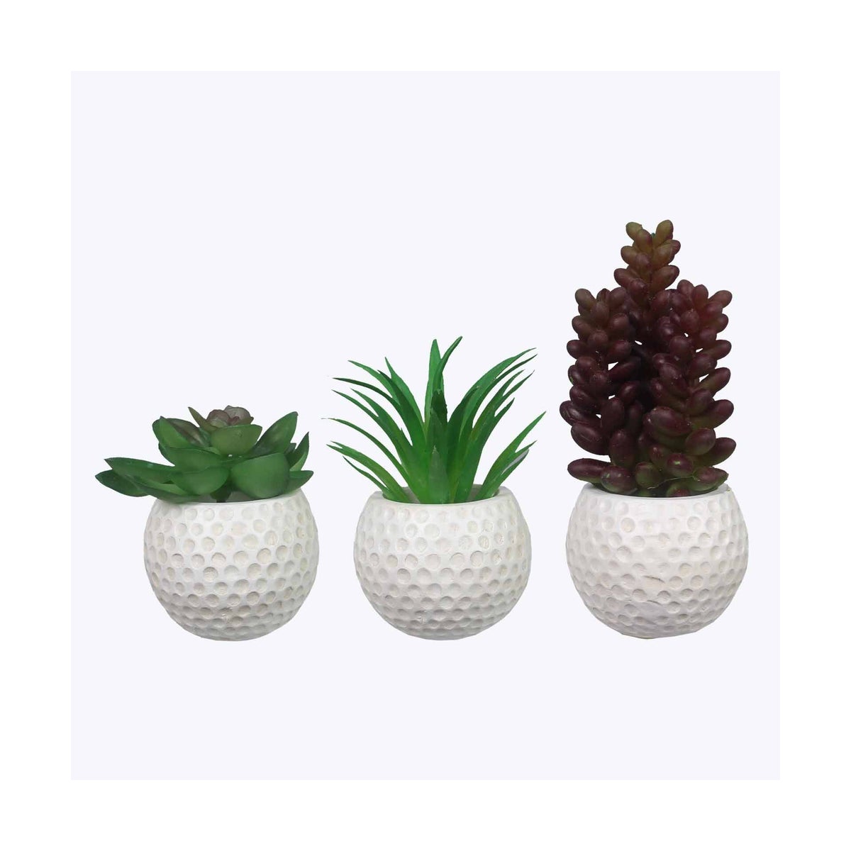 Resin Garden Mini Golf Ball Planter 3 Ast