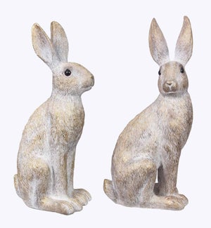Resin Easter Tabletop Bunny 2 Ast